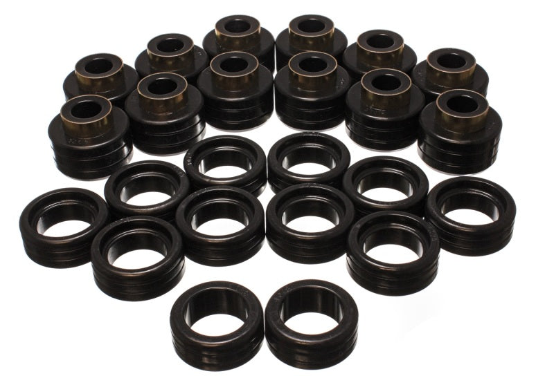 Energy Suspension 92-99 GM Denal XL/Suburban 2WD/Yukon XL 2WD Black Body (Cab) Mount Set - Mammoth Racing -