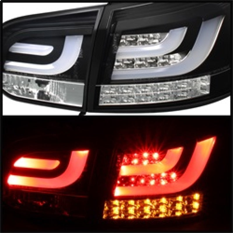 Spyder Volkswagen Golf/GTI 10-13 G2 Type With Light Bar LED Tail Lights Black ALT-YD-VG10-LED-G2-BK - Mammoth Racing -