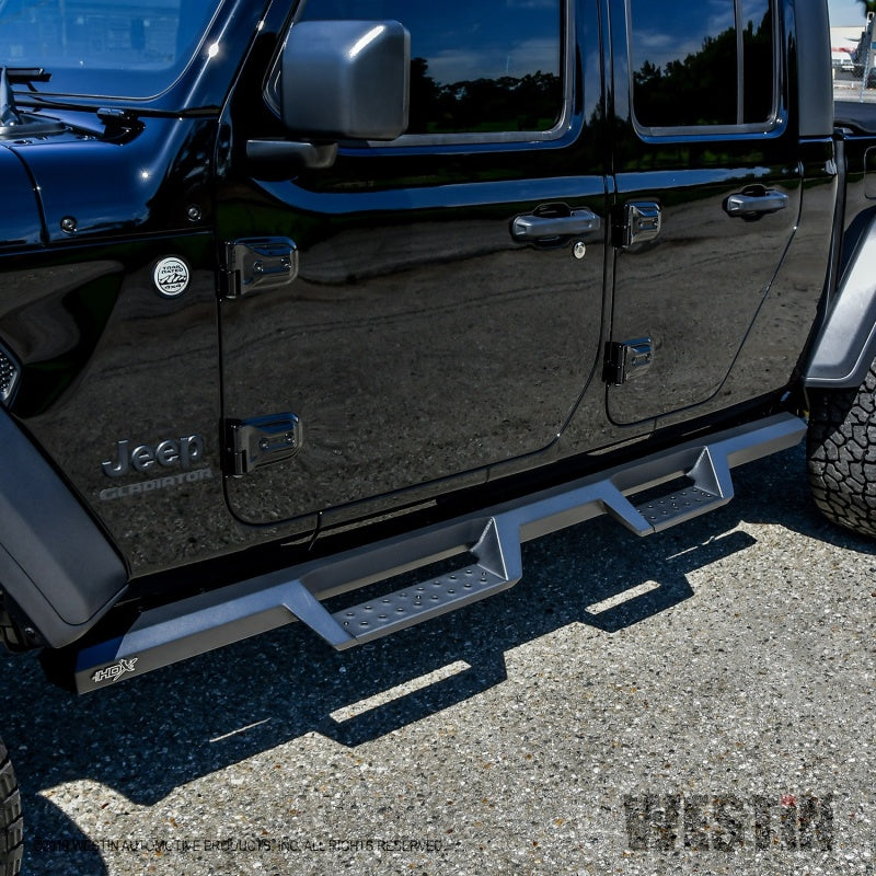 Westin 2020 Jeep Gladiator HDX Drop Nerf Step Bars - Textured Black - Mammoth Racing -
