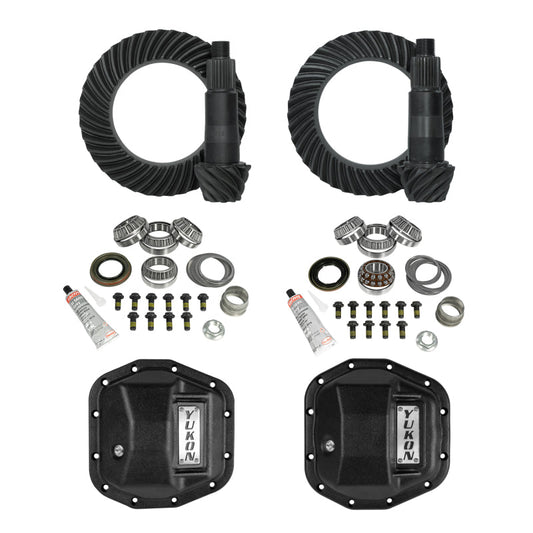 Yukon Gear & Install Kit Package for Jeep Rubicon JL/JT w/D44 Front & Rear in a 4.88 Ratio Stage 2 - Mammoth Racing -