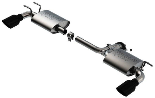 Borla 19-21 Mazda 3 Hatchback 2.0/2.5L NA S-Type Axle-back Black Chrome Tips - Mammoth Racing -
