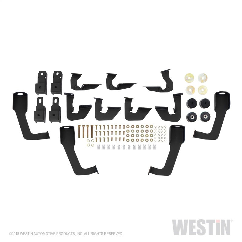 Westin/HDX 07-19 Chevrolet Silverado 2500 8ft Drop Wheel to Wheel Nerf Step Bars - Textured Black - Mammoth Racing -