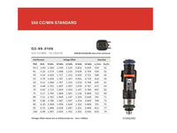 Grams Performance 550cc Genesis 2.0T INJECTOR KIT - Mammoth Racing -