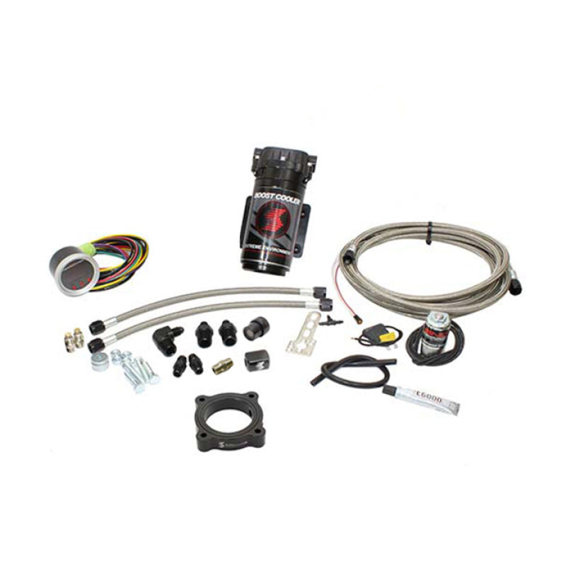 Snow Performance 15-17 Mustang EcB Stg 2 Bst Cooler Water Injection Kit (SS Brded Line/4AN) w/o Tank - My Store