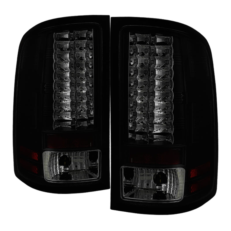 Spyder GMC Sierra 07-13 (Not 3500 Dually 4 Rear Wheels)LED Tail Lights Blk Smke ALT-YD-GS07-LED-BSM - Mammoth Racing -