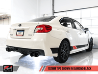 AWE Tuning Subaru WRX/STI VA/GV Sedan Track Edition Exhaust - Diamond Black Tips (102mm) - My Store