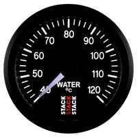Autometer Stack 52mm 40-120 Deg C 1/8in Nptf Male Pro Stepper Motor Water Temp Gauge - Black - My Store
