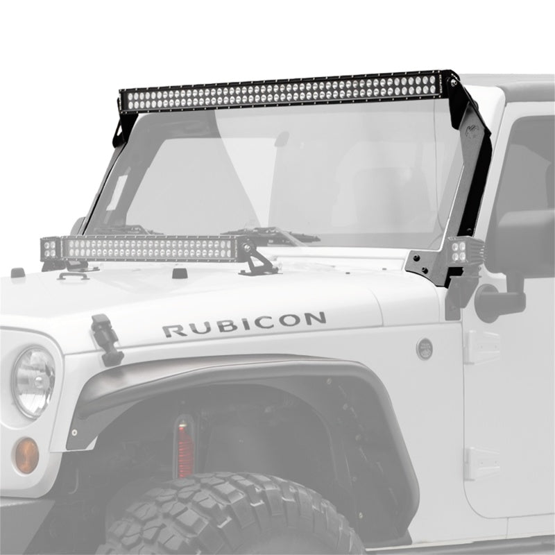 KC HiLiTES 07-18 Jeep JK 50in. C-Series C50 LED Light Bar w/Overhead Mount Bracket Kit - Mammoth Racing -
