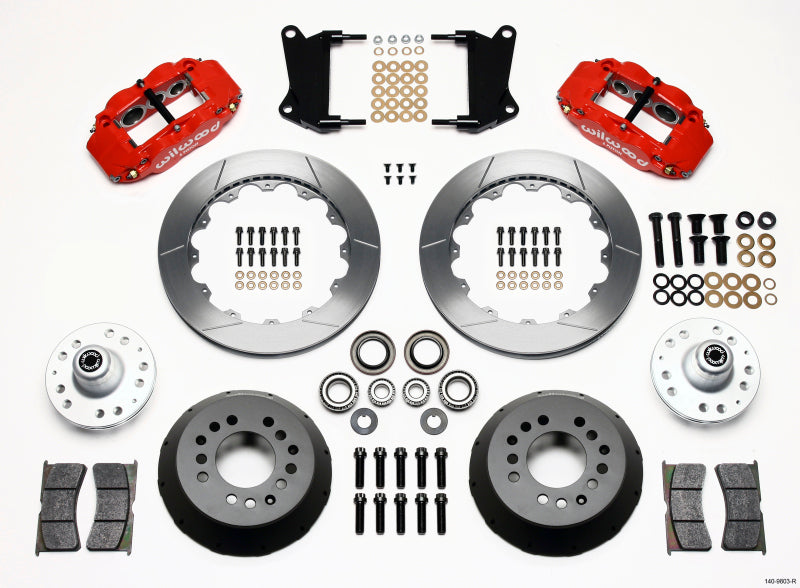 Wilwood Narrow Superlite 6R Front Hub Kit 12.88in Red 67-69 Camaro 64-72 Nova Chevelle - My Store