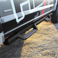 Westin/HDX Stainless 15-18 Ford F-150 SC/17-18 F-250/F-350 CC Drop Nerf Step Bars - Textured Black - Mammoth Racing -