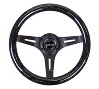 NRG Classic Wood Grain Steering Wheel (310mm) Black Sparkle w/Blk 3-Spoke Center - My Store