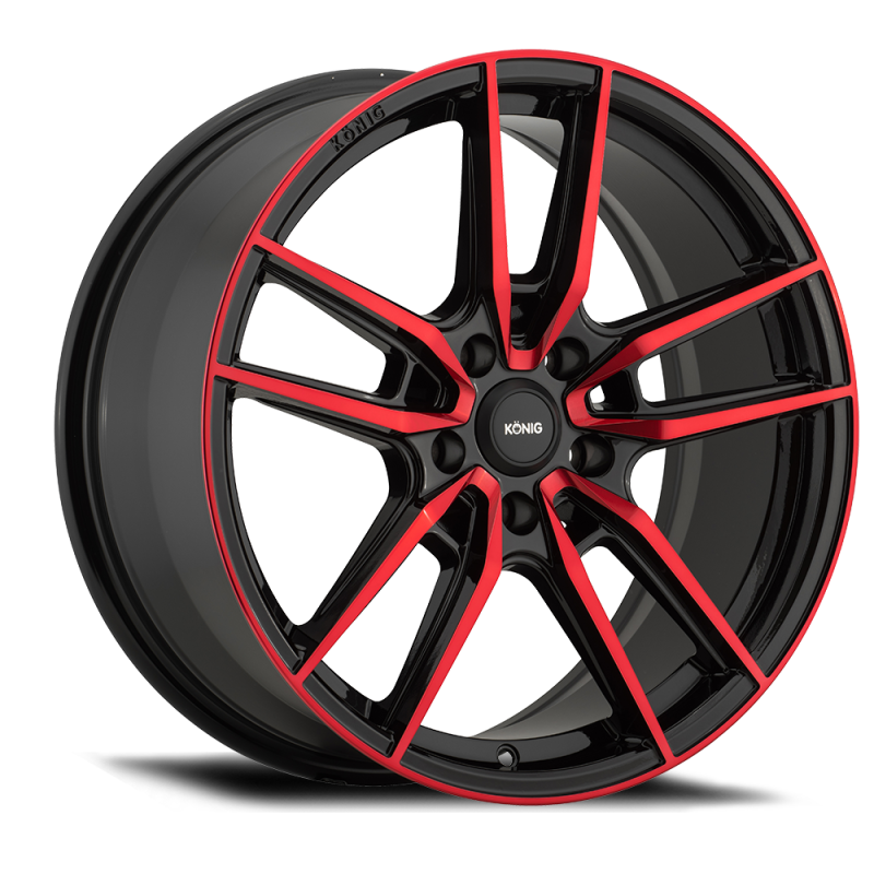 Konig Myth 19x8.5 5x114.3 Et40 Gloss Black w/ Red Tinted Clearcoat - Mammoth Racing -