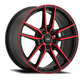 Konig Myth 17x8 5x114.3 Et43 Gloss Black w/ Red Tinted Clearcoat - Mammoth Racing -