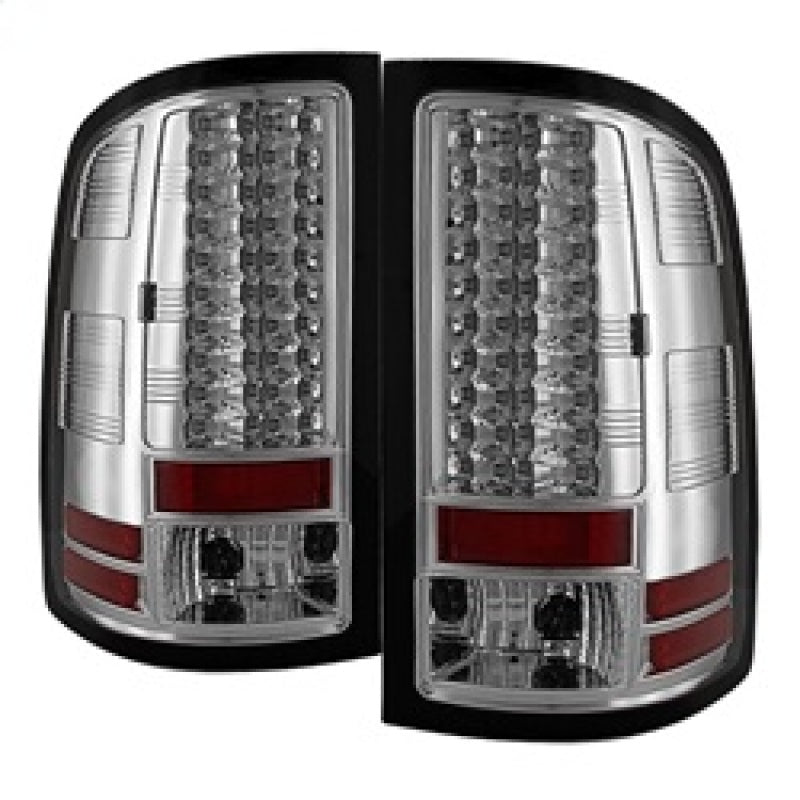 Spyder GMC Sierra 07-13 (Not fit 3500 Dually 4 Rear Wheels)LED Tail Lights Chrome ALT-YD-GS07-LED-C - Mammoth Racing -