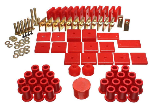Energy Suspension 64-78 Toyota FJ40 Land Cruiser Red Hyper-Flex Master Bushing Set - My Store