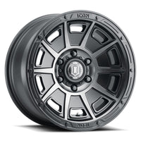 Icon Victory 17x8.5 6x120 0mm Offset 4.75in BS Smoked Satin Black Tint Wheel - Mammoth Racing -