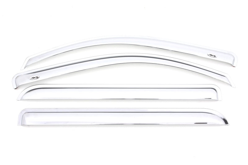 AVS 15-18 Chevy Silverado 2500 Crew Cab Ventvisor Front & Rear Window Deflectors 4pc - Chrome - Mammoth Racing -