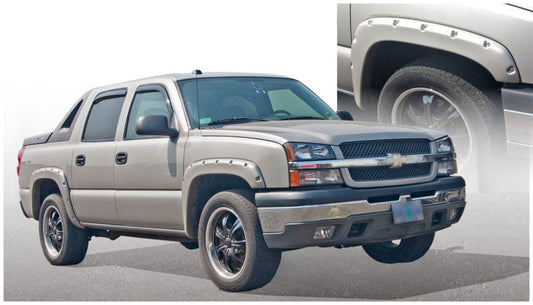 Bushwacker 03-06 Chevy Avalanche 1500 Pocket Style Flares 4pc w/out Body Hardware - Black - My Store