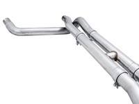 AWE Tuning 22-23 GMC Sierra 1500 AT4X 6.2L 0FG Catback Split Dual (Flat Bumper) - Bashguard(No Tips) - Mammoth Racing -