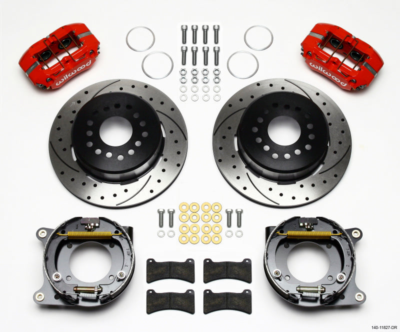 Wilwood Dynapro Low-Profile 11.00in P-Brake Kit Drill-Red Impala 59-64 / Corvette 57-62 - Mammoth Racing -