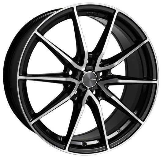 Enkei DRACO 17x7.5 5x114.3 45mm Offset 72.6mm Bore Black Machined Wheel - Mammoth Racing -