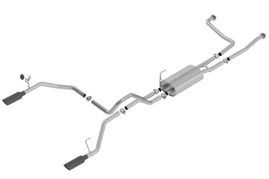 Borla 16-19 Nissan Titan 5.6L V8 2WD/4WD S-Type Catback Exhaust - Black Chrome Tips - My Store