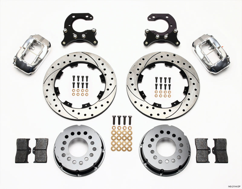 Wilwood Forged Dynalite P/S Rear Kit Drilled Polished Big Ford 2.54in Offset - My Store