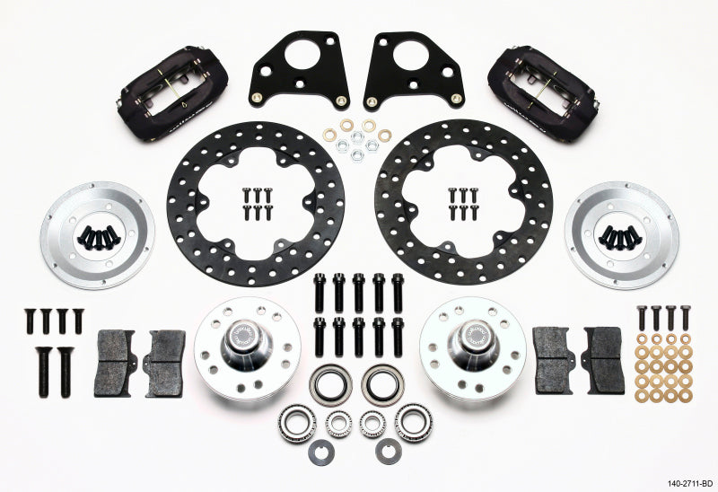 Wilwood Forged Dynalite Front Drag Kit Drilled Rotor 62-72 CDP B & E Body-Drum - My Store