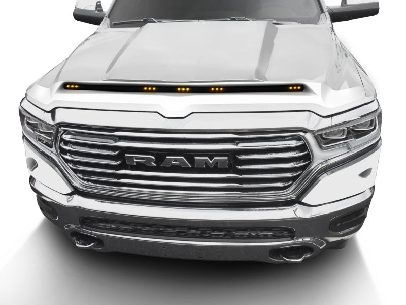 AVS 19-22 RAM 1500 (Excl. Sport Hood) Aeroskin Lightshield Color Match Hood Protector - Ivory Pearl - Mammoth Racing -