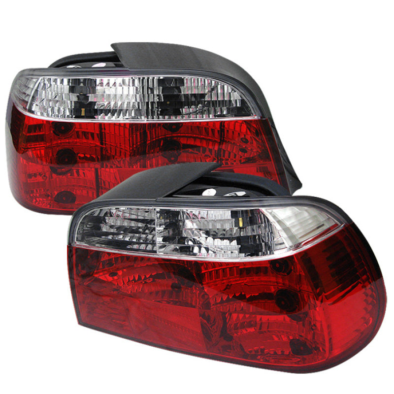 Spyder BMW E38 7-Series 95-01 Crystal Tail Lights Red Clear ALT-YD-BE3895-RC - Mammoth Racing -