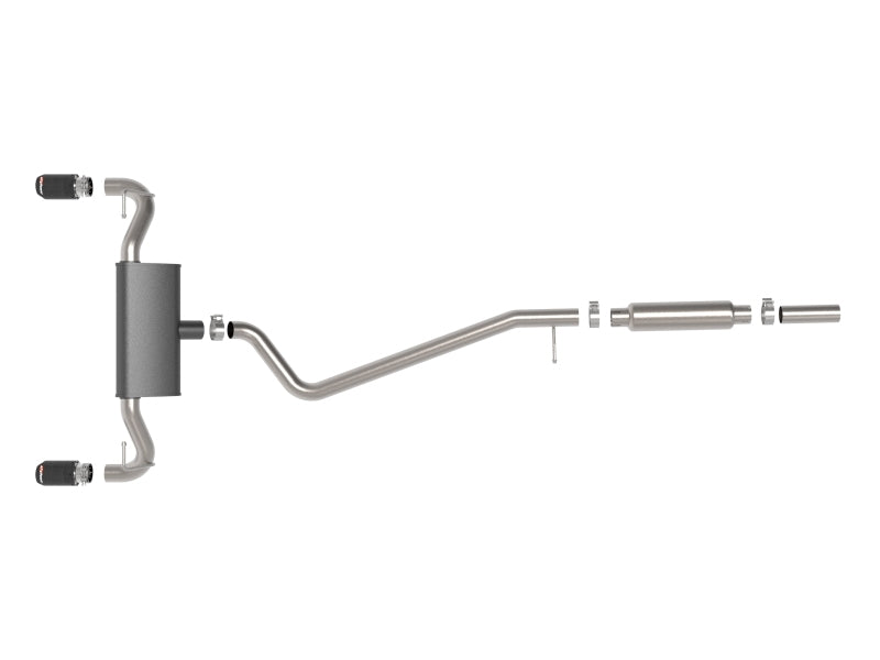 aFe Ford Bronco Sport 21-22 L3-1.5L (t)/L4-2.0L (t) Vulcan Cat-Back Exhaust System- Carbon Tips - Mammoth Racing -