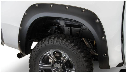 Bushwacker 07-13 Toyota Tundra Fleetside Pocket Style Flares 2pc 66.7/78.7/97.6in Bed - Black - Mammoth Racing -