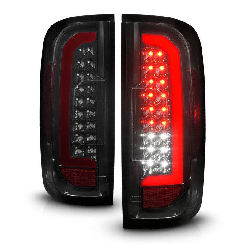 ANZO 15-21 Chevrolet Colorado Full LED Tail Lights w/ Red Lightbar Black Housing Smoke Lens - My Store