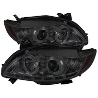 Spyder Toyota Corolla 09-10 Projector Headlights LED Halo DRL Smke High H1 Low H1 PRO-YD-TC09-DRL-SM - Mammoth Racing -