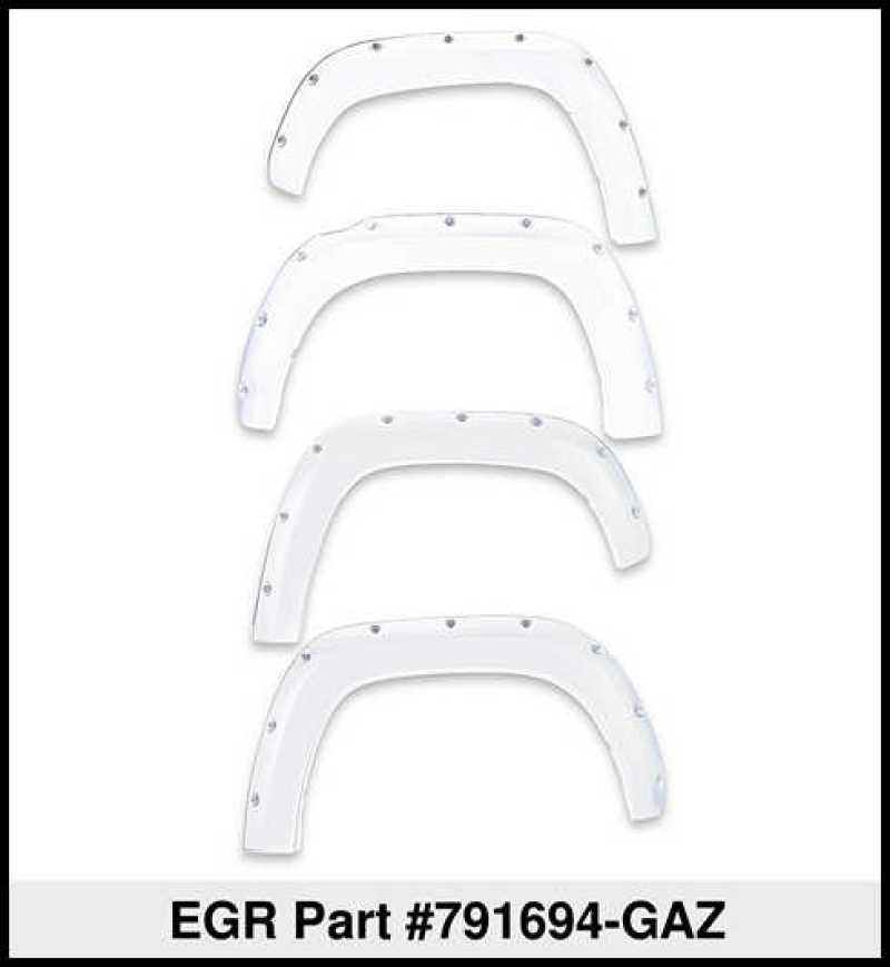 EGR 19-22 Chevrolet Silverado 1500 Summit White Traditional Bolt-On Look Fender Flares Set Of 4 - Mammoth Racing -