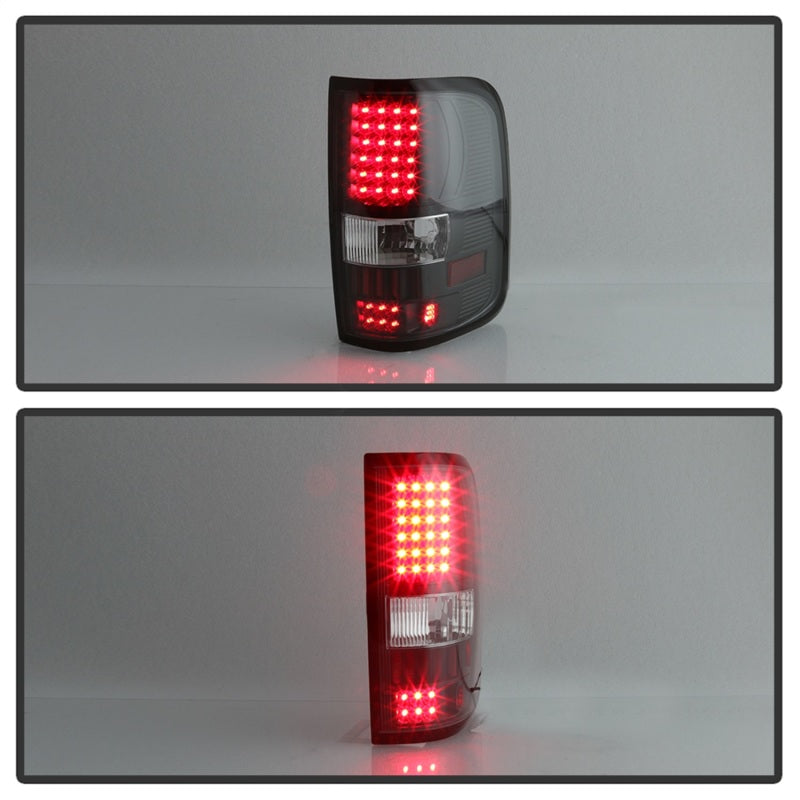 Xtune Ford F150 Styleside 04-08 (Not Fit Heritage & SVT) LED Tail Lights Black ALT-ON-FF15004-LED-BK - Mammoth Racing -