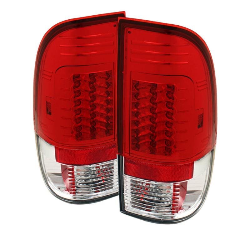 Spyder Ford Super Duty 08-15 Version 2 LED Tail Lights Red Clear ALT-YD-FS07-LED-G2-RC - Mammoth Racing -