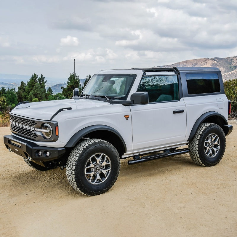 Westin 21-22 Ford Bronco (2-Door) PRO TRAXX 4 Oval Nerf Step Bars - Textured Black - Mammoth Racing -