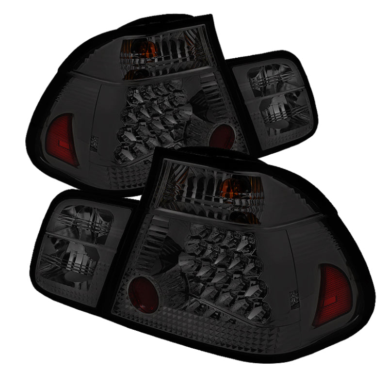 Spyder BMW E46 3-Series 02-05 4Dr Tail Lights Smke ALT-YD-BE4602-4D-LED-SM - Mammoth Racing -