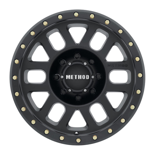Method Mr309 Grid 17x8.5 0mm Offset 8x6.5 130.81mm CB Matte Black Wheel