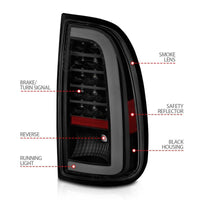 ANZO 00-06 Toyota Tundra (Std. Bed/Reg Cab) LED Taillights w/Light Bar Black Housing Smoke Lens - My Store