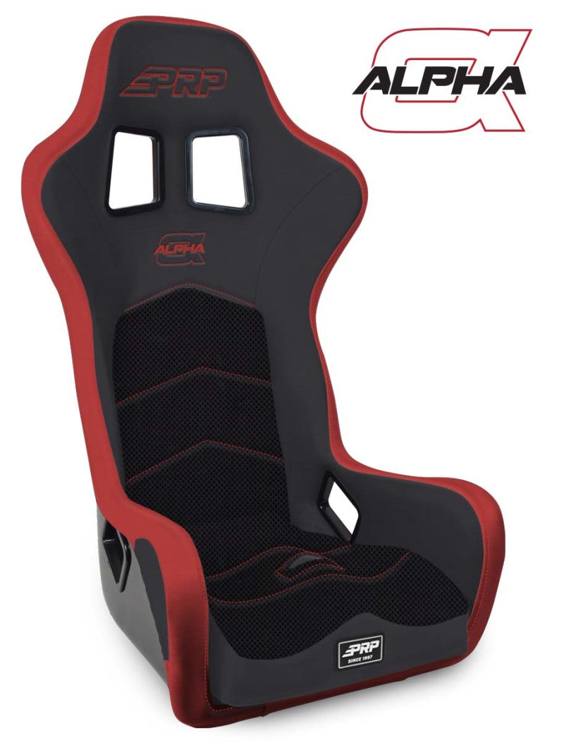 PRP Alpha Composite Seat- Black/Red - Mammoth Racing -