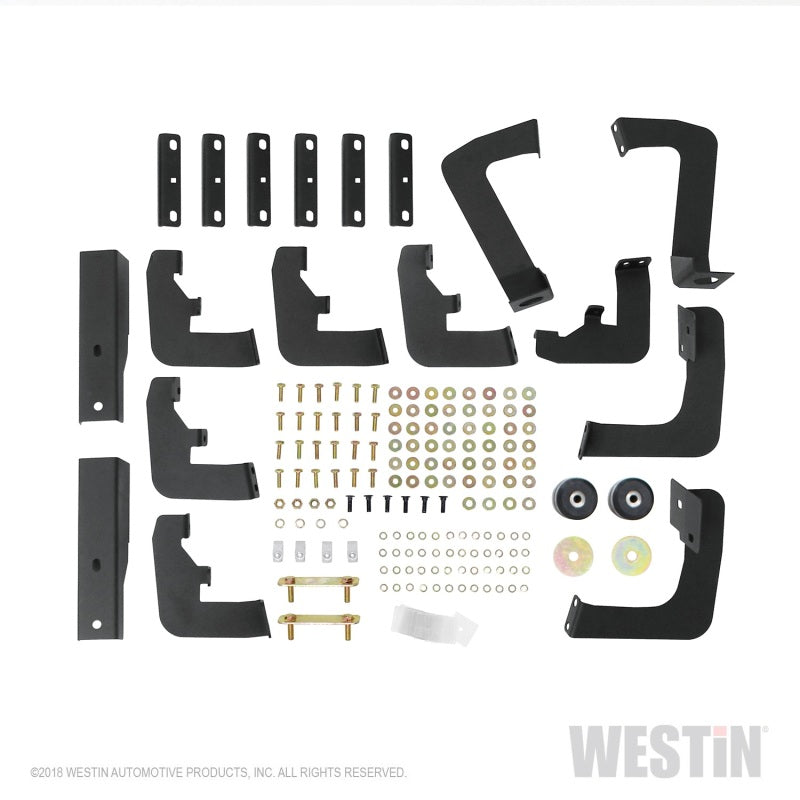 Westin/HDX 17-18 Ford F-250/350 Crew Cab (6.75ft Bed) Stainless Drop Nerf Step Bars - Textured Black - Mammoth Racing -