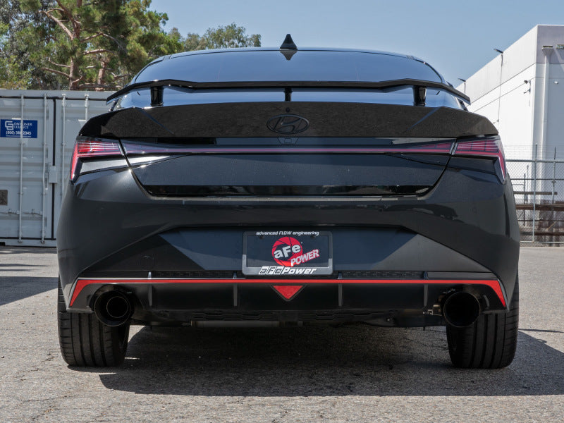 aFe Takeda Hyundai Elantra N 22-23 L4-2.0L (t) 3in SS Axle-Back Exhaust System w/ Black Tips - Mammoth Racing -