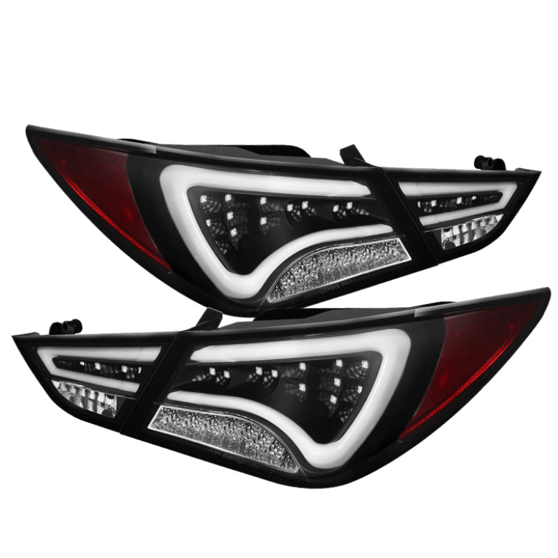 Spyder Hyundai Sonata 11-13 LED Tail Lights Light Bar Black ALT-YD-HYSON11-LED-BK - Mammoth Racing -