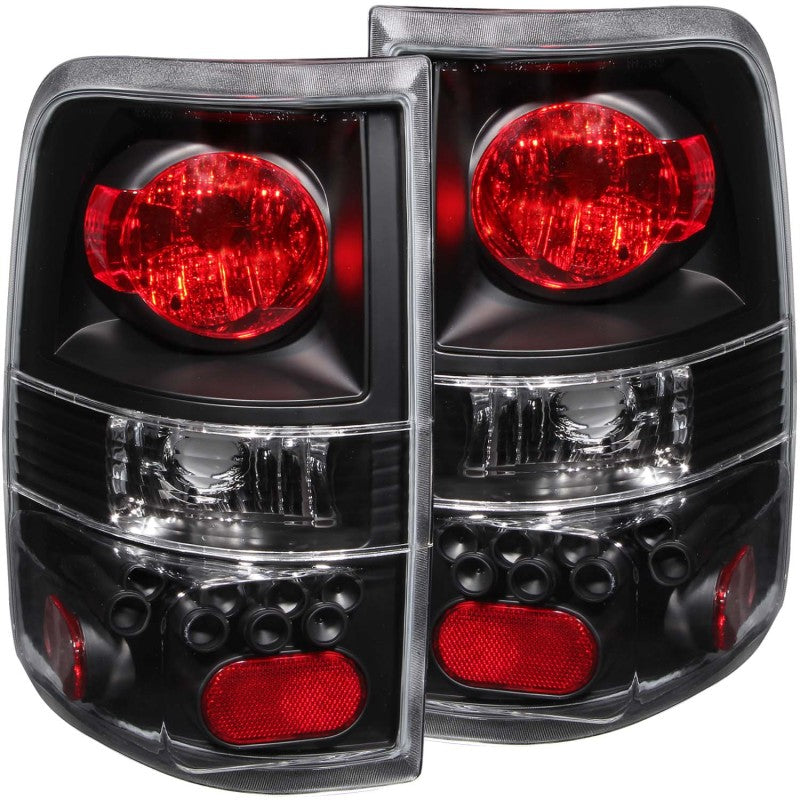 ANZO 2004-2008 Ford F-150 Taillights Black - Mammoth Racing -