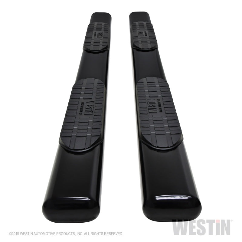 Westin 19-21 Chevrolet Silverado Crew Cab PRO TRAXX 6 Oval Nerf Step Bars - Black - Mammoth Racing -