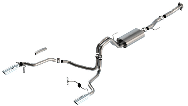 Borla F-150 2021 5.0L 2dr RC SB (122.8 WB) XL/XLT 3/2.25 SRE Cat-Back S-Type Chrome Tips - My Store