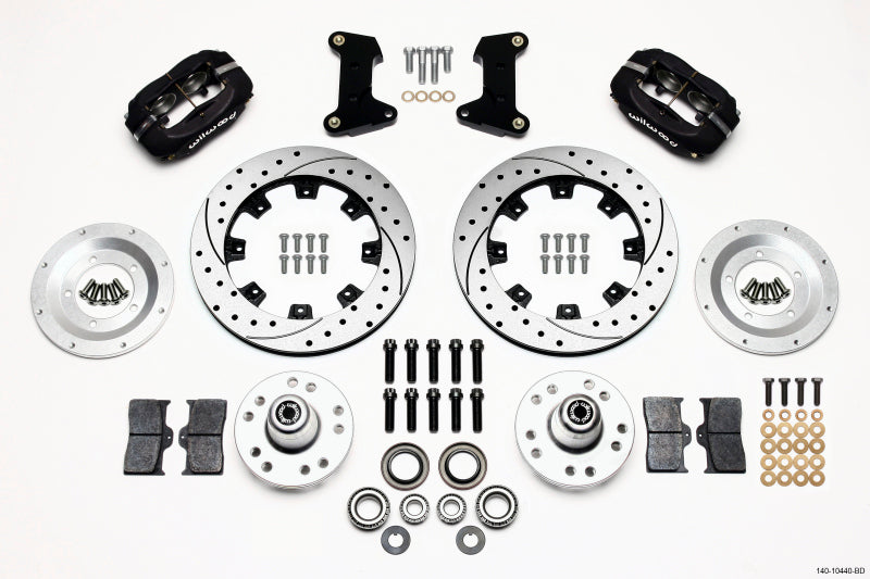 Wilwood Forged Dynalite Front Kit 12.19in Drilled 74-80 Pinto/Mustang II Disc Spindle only - Mammoth Racing -