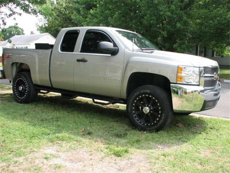 N-Fab Nerf Step 07-13 Chevy-GMC 2500/3500 Ext. Cab 6.5ft Bed - Gloss Black - Bed Access - 3in - Mammoth Racing -